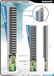 Colonne de présentation en métal pour cordages BABOLAT
