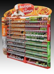 Présentoir Seiller fabricant PLV : Bandeau de rayonnage en plastique pour herbes et épices DUCROS