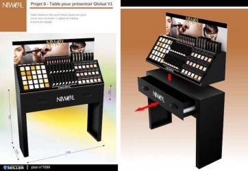 BIO Presentoir cosmetique 7099 PROVALLIANCE NIWEL make up N°6