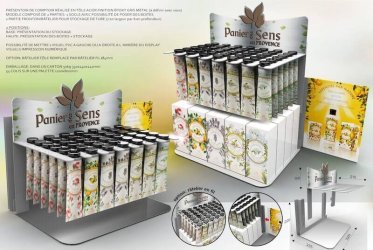 NUM Presentoir sante en metal pour cremes soin des mains PANIER DES SENS