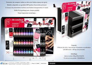 ONG Presentoir cosmetiques comptoir BEAUTYFOULE